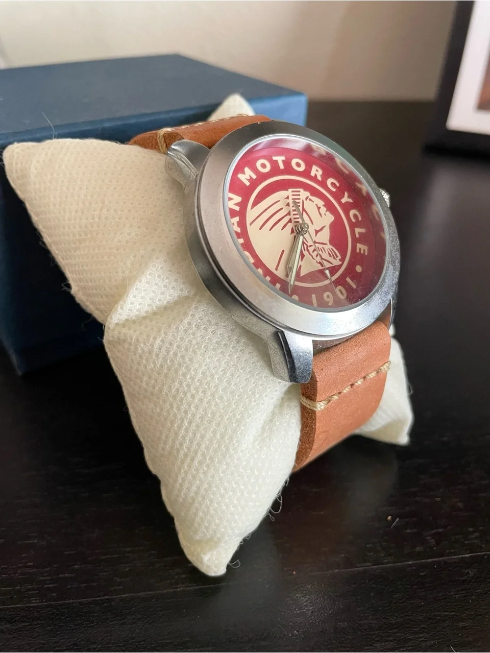 Indian Motorcycle 1901 Men’s Brown Leather Wristwatch